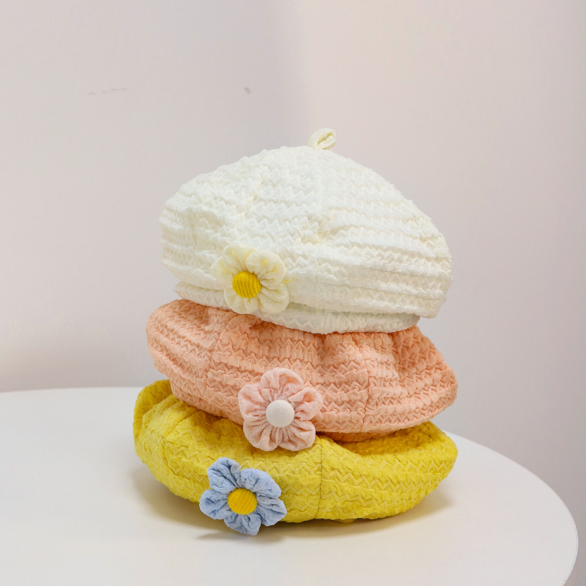 Children's Beret Girl Summer Cute Fashion Girl Korean Lace Cap Baby Hat Spring and Autumn Girl's Baby Hat