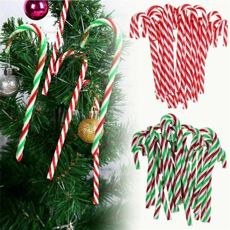 Noel Süslemeleri Noel Ağacı Kolye Noel Şekeri Koltuk Değneği Kırmızı ve Beyaz Koltuk Değneği Sahne Dekorasyonu_voghion.com