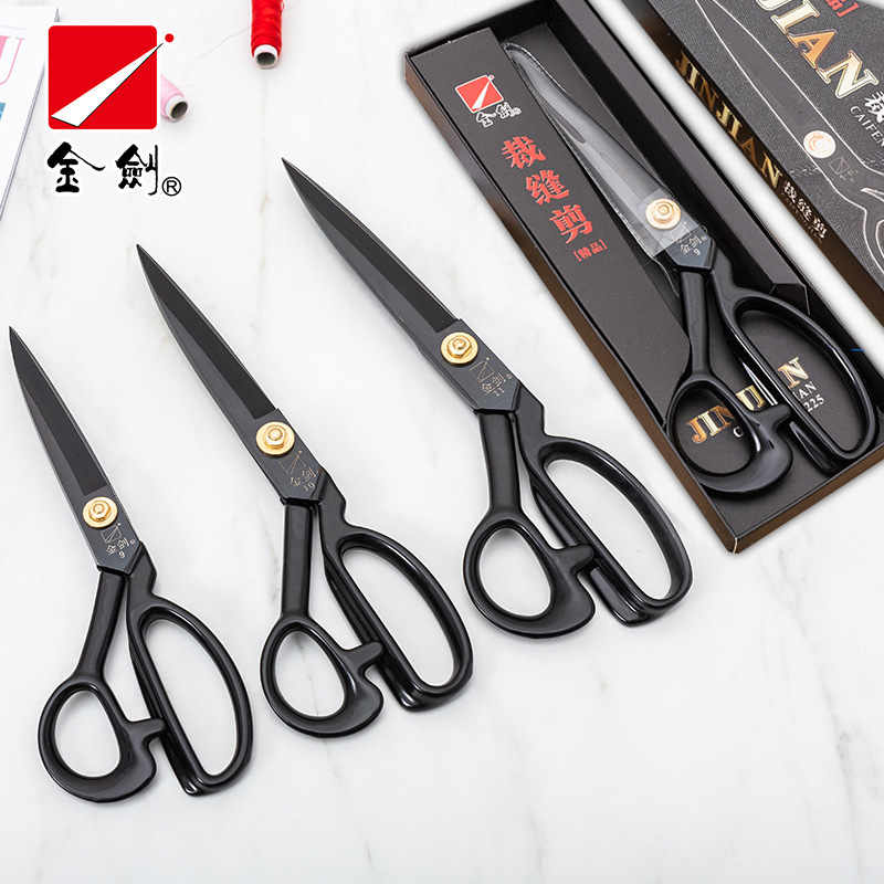 Golden Sword Tailor Scissors Manganese Steel Genuine Clothing Cloth Cutting Large Scissors Cutting Sewing Professional Tailor Scissors