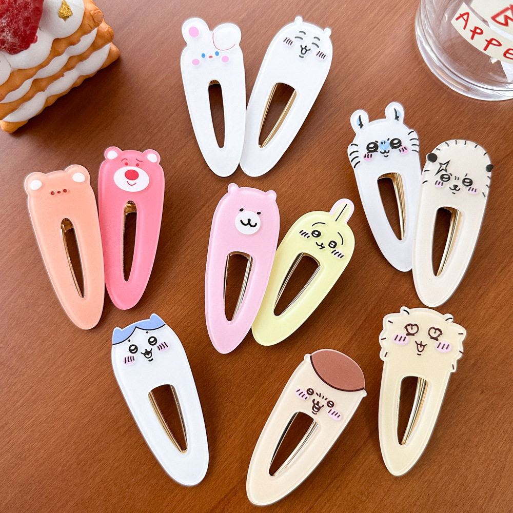 Cartoon small animal duckbill hairpin female forehead bangs side broken hair clip cute student headdress hair accessories_voghion.com