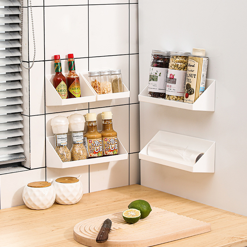 Mirror Cabinet Oblique Mouth Storage Box Lipstick Cosmetic Rack Toilet Non-Drilling Layered Classification Wall Hanging Arrangement Box