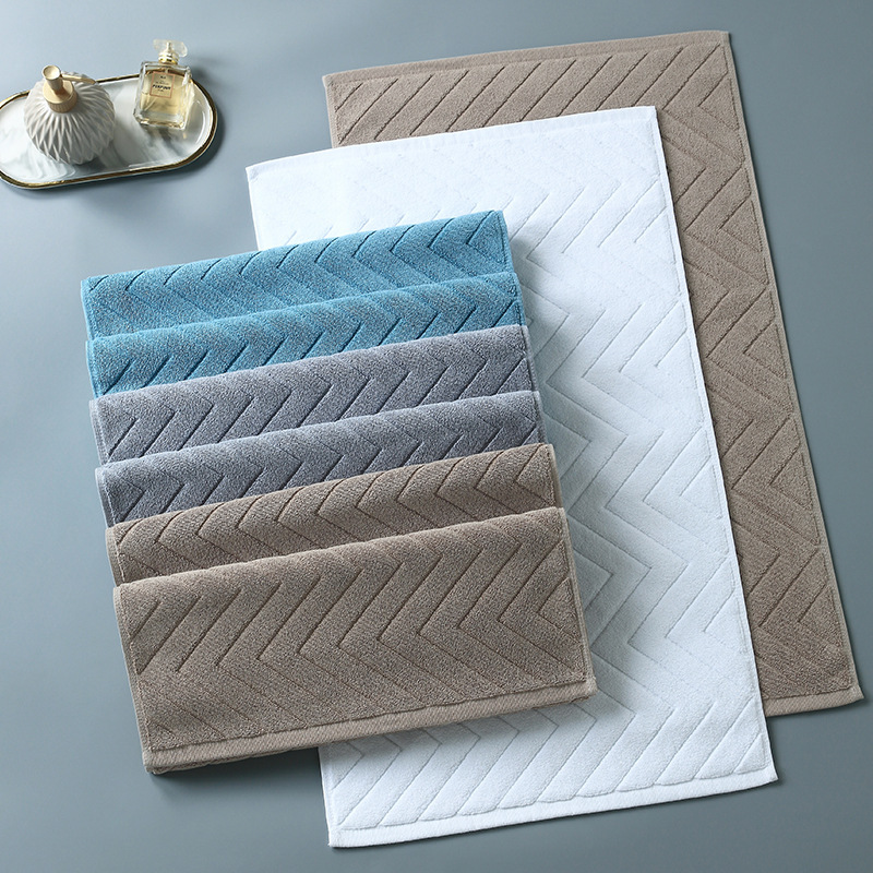 Hotel floor towel thickened cotton bathroom non-slip floor mat bathroom absorbent towel floor mat machine washable household floor towel