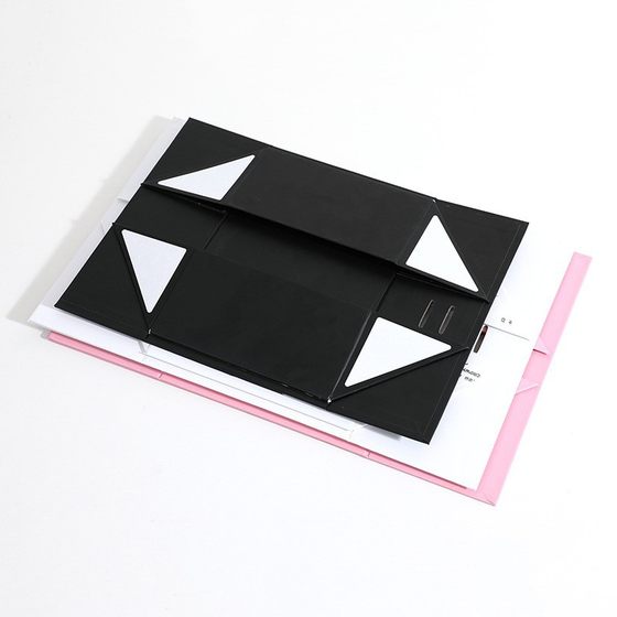 Spot flip folding box wholesale bow solid color packaging box cross-border foreign trade folding gift box one-piece gift box