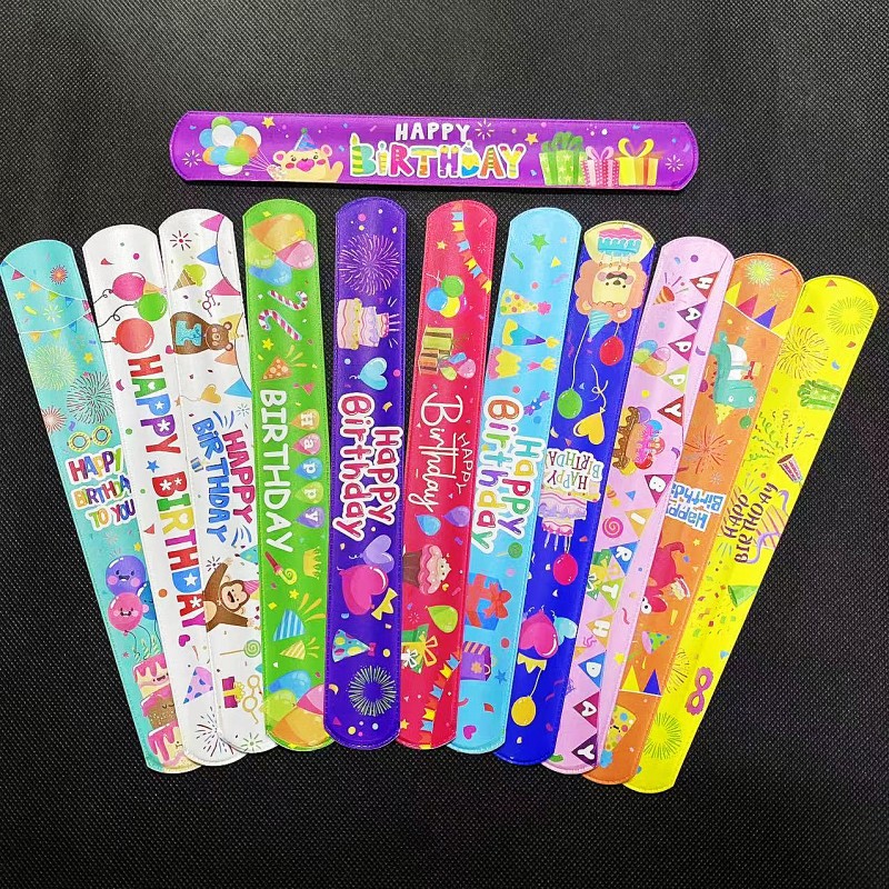 Cross-border Birthday Party Pat ring bracelet happy birthday PVC animal wrist band children's toys