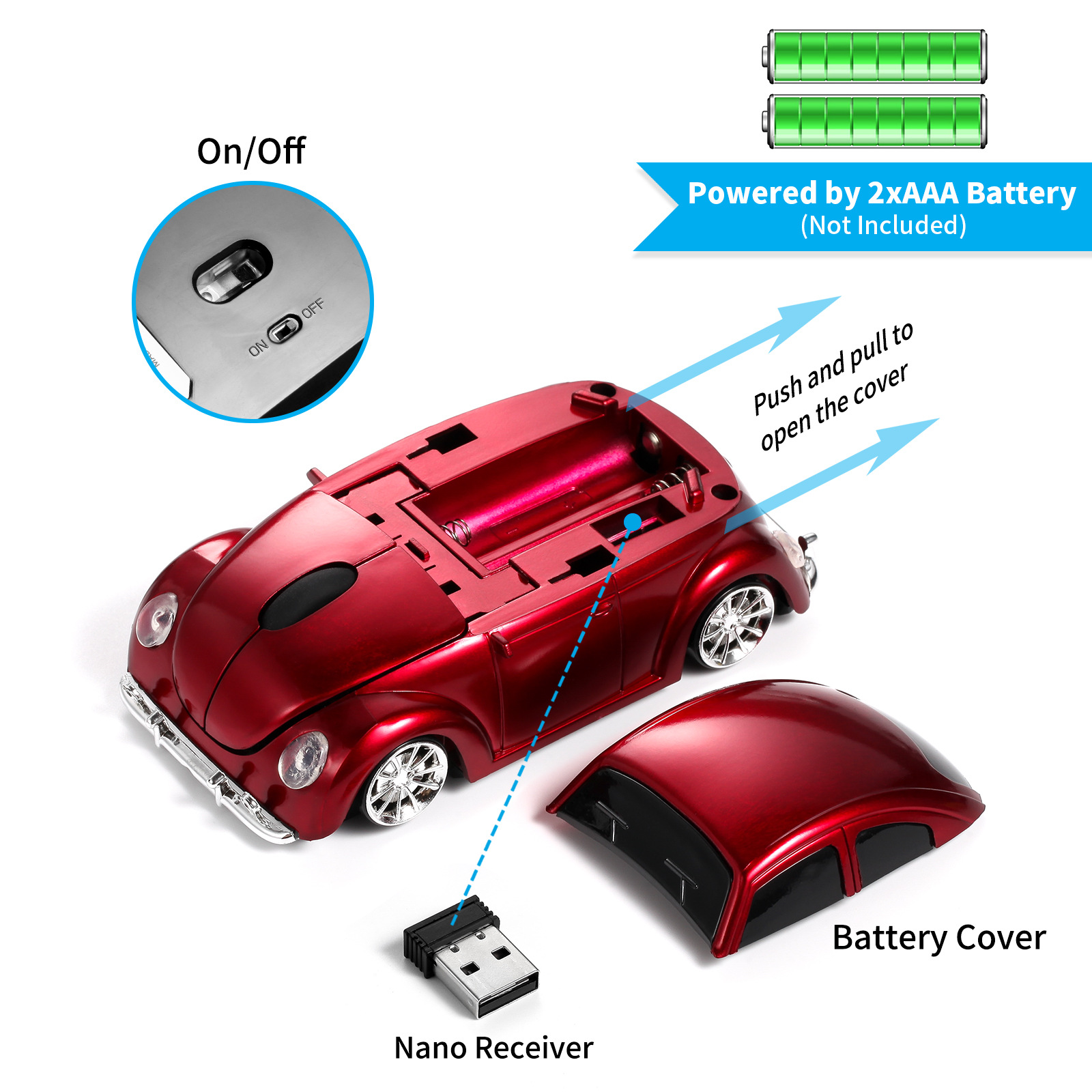 Creative gifts wireless car mouse car model mouse sports car optical mouse cross-border wheel mouse