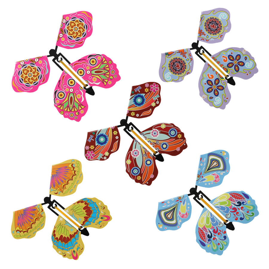Cross-border tremolo Net red magic flying butterfly Magic Butterfly new strange children's elastic magic props toys