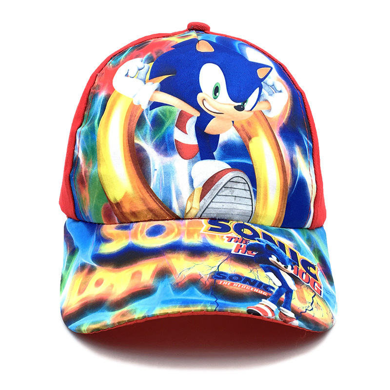 Cross-border popular Sonic Sonic Sonic boy cartoon character Children's hat men's and women's baseball cap peaked cap
