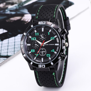 New wish Hot Foreign Trade Sports Silicone Fashion Racing Business Quartz Men's watch Wholesale