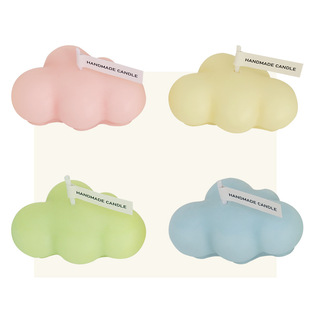 Small white cloud aromatherapy candle cute cloud shape plant soy wax home decoration Nordic props hand gift