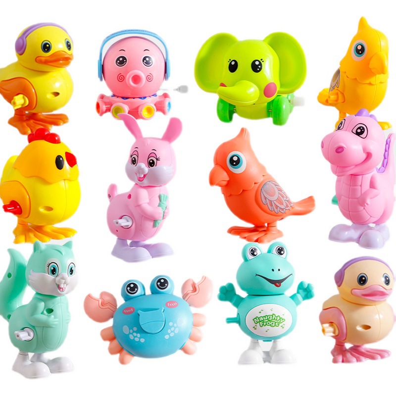 Coil Toy Dinosaur Giraffe Car Piglet Octopus Panda Animal Chain Running and Jumping Baby Toy for Kids