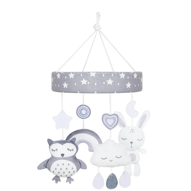 Cross-border baby bed Bell rattle children 0-1 years old music rotating bedside bell baby soothing toy manufacturer