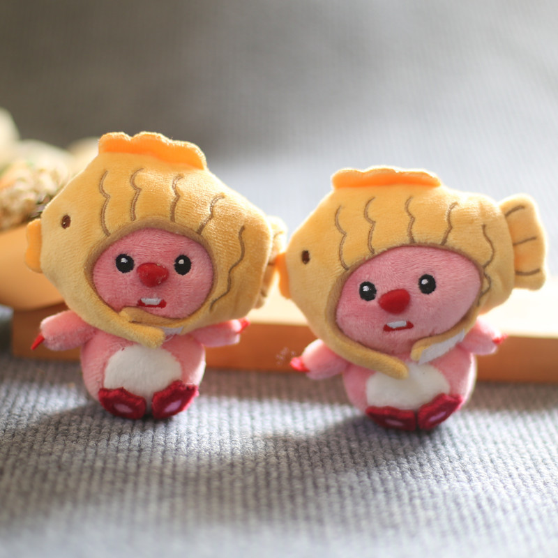 かわいい萌えピンクのネズミストラップぬいぐるみ人形ピンクの少女心人形バッグ掛けキーホルダー|undefined