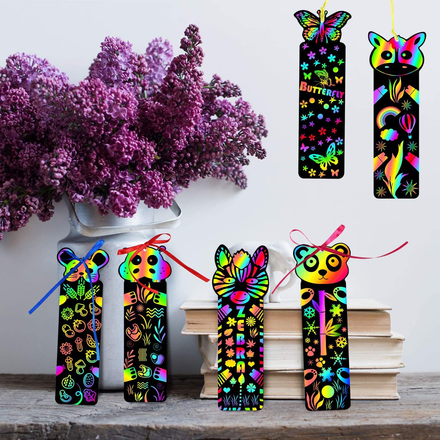 Cross-border supply of children diy scraping painting shaped scraping painting animal bookmarks Amazon scraping paper scraping music wholesale