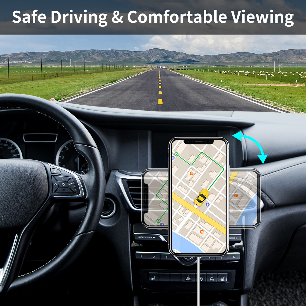 New car charger mobile phone super magnetic bracket car wireless fast charging car charging car supplies