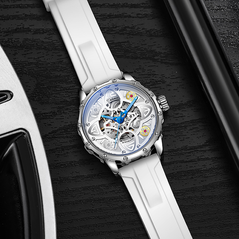  goods men's watch waterproof hollow mechanical sports automatic luminous Paul four-leaf clover watch