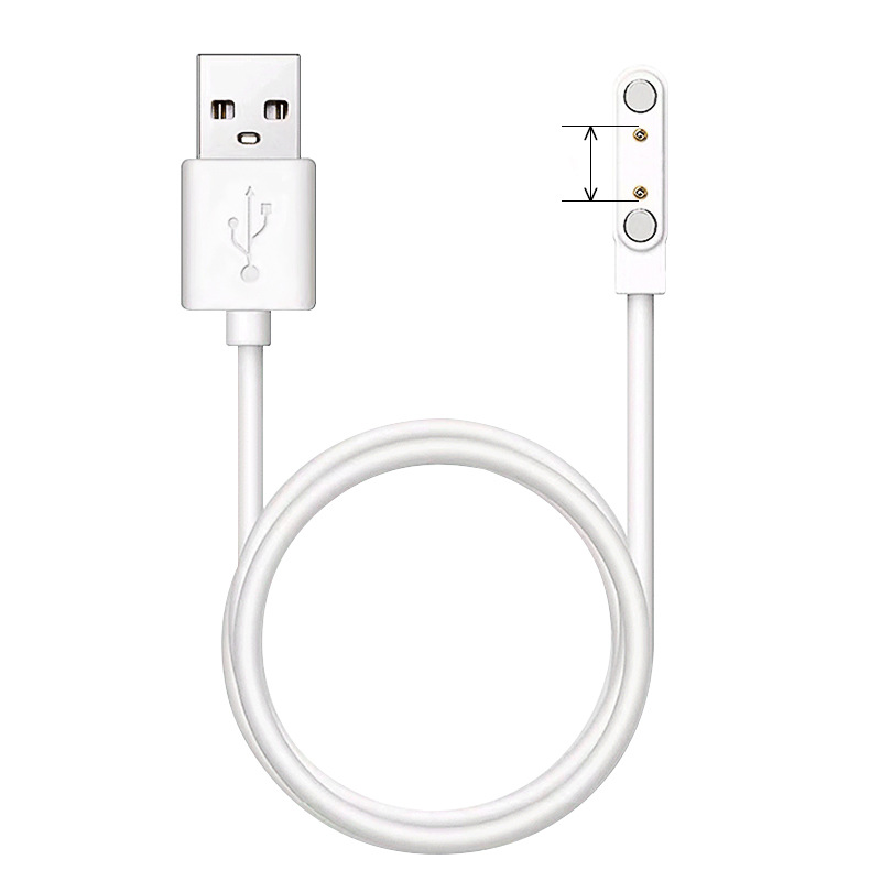 Factory wholesale usb children's phone watch magnetic suction data cable 2 pin small household appliances smart bracelet toy charging cable