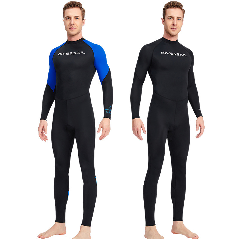 DIVE & SAIL New diving suit one-piece Lycra diving suit men's snorkeling surfing sun protection quick-drying jellyfish swimsuit