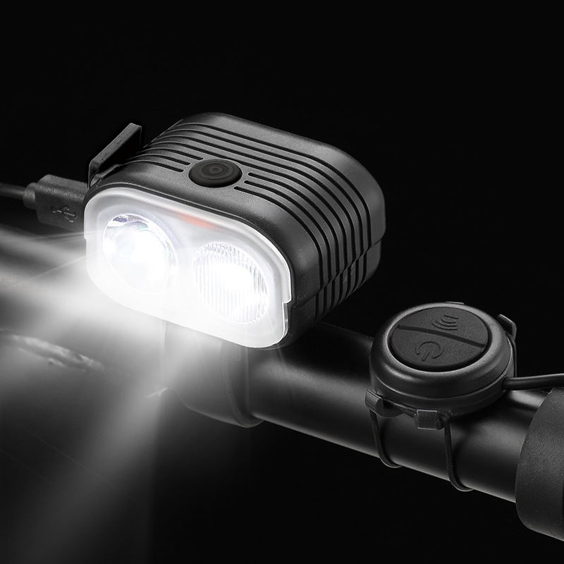 Cross-border new bicycle horn light mountain bike road bike night riding charging headlight bicycle accessories