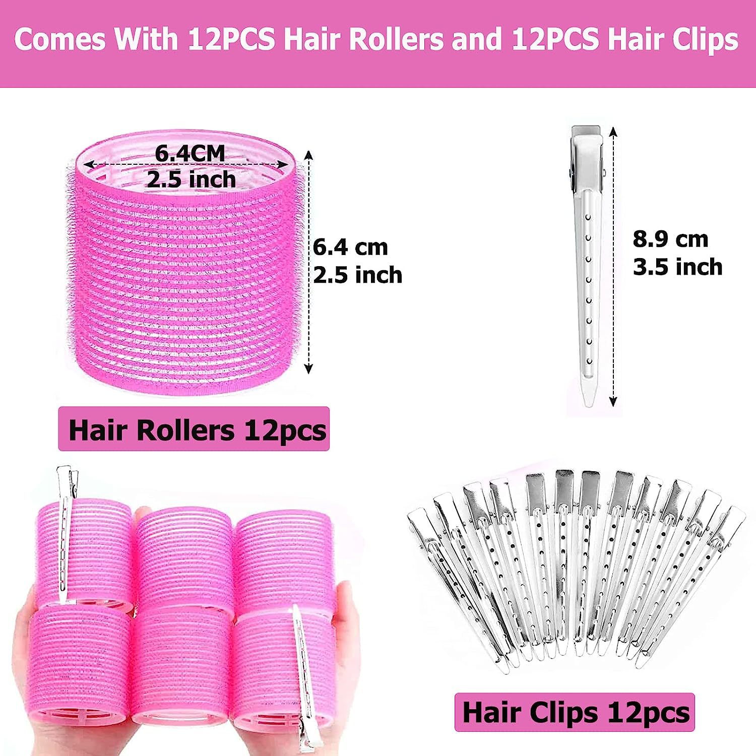Amazon Hot Selling Curly Hair Artifact Air Bangs Curly Hair Roller Eight-character Lazy Pear Hair Roller Self-adhesive Hair Roller