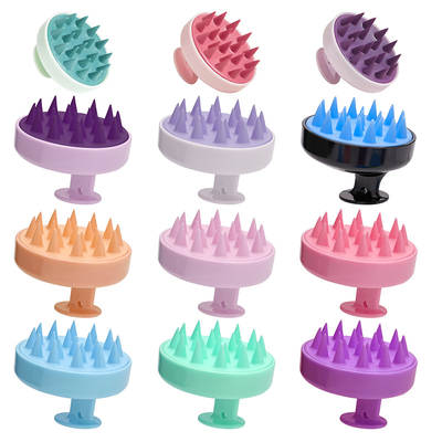 Factory wholesale silicone shampoo brush massage scalp shampoo brush soft men's baby artifact shampoo brush