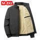 2023 new middle-aged winter fleece-lined thickened jacket plus size stand collar jacket casual men's clothing factory wholesale