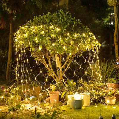 Outdoor waterproof curtain led fishing net Light Christmas Net Light wedding starry light string cross-border supply lawn light