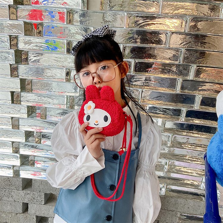 2023 New Cartoon Cute Children's Shoulder Crossbody Snack Plush Accessories Explosive Niche Cheap Trendy All-match Bag