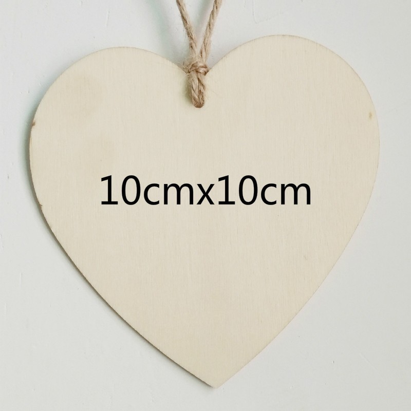 Cross-border new Valentine's Day love wooden crafts pendant diy creative graffiti heart-shaped wooden chip wooden tag