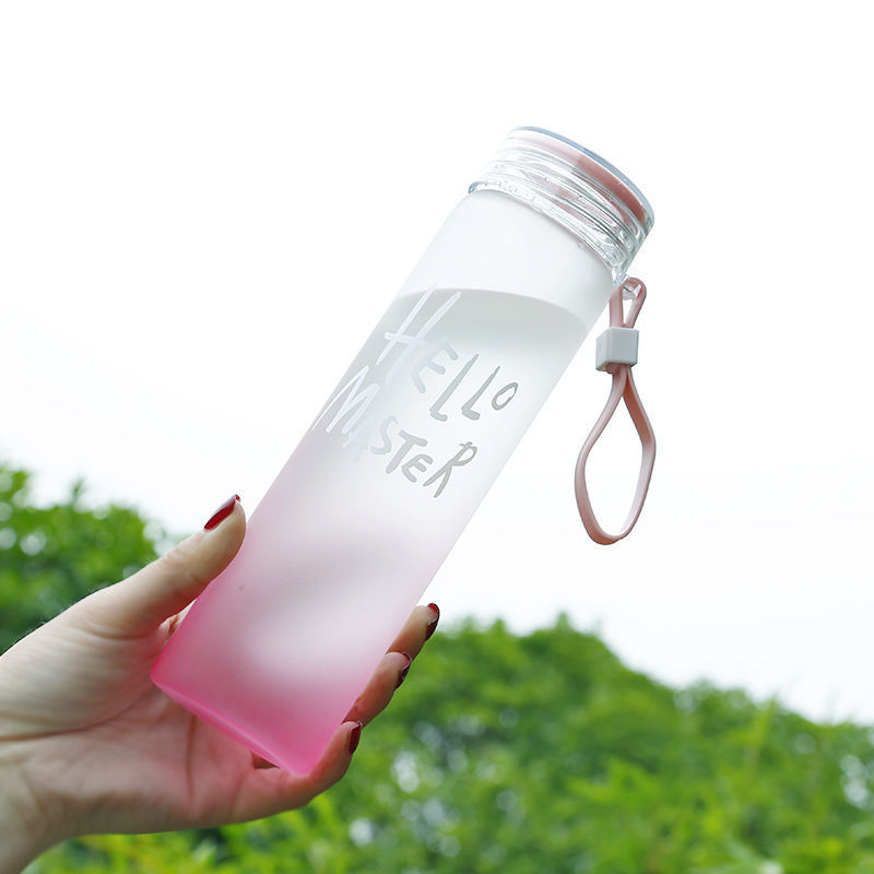 Water Cup logo Gradient Colorful Glass Creative Frosted Colorful Activity Gift Cup Advertising Water Cup