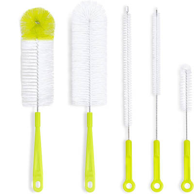 5pcs milk bottle brush water bottle cleaning brush set long handle water bottle cleaning set for narrow mouth beer bottle