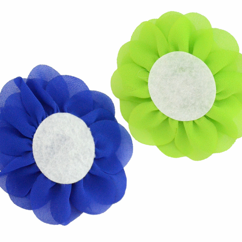 Foreign trade handmade fabric flower selling 8cm chiffon peony flower diy shoes flower hat flower headdress accessories 28 colors