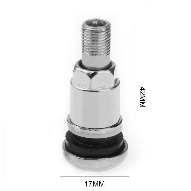 Flat bottom all steel TR525 stainless steel vacuum tire valve metal valve