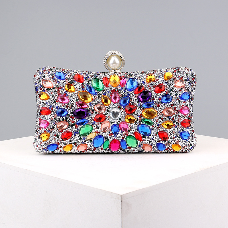 Cross-border Amazon AliExpress Explosions Diamond-encrusted Dinner Bag Women's Fashion Banquet All-match Dress Evening Bag