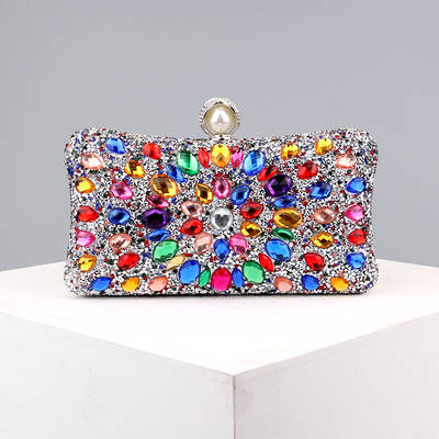 Cross-border Amazon AliExpress Explosions Diamond-encrusted Dinner Bag Women's Fashion Banquet All-match Dress Evening Bag