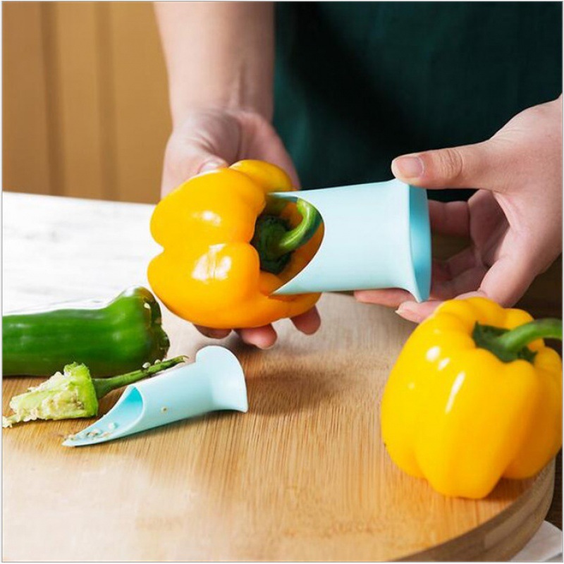 Household plastic seed digger creative fruit and vegetable corer kitchen nuclear artifact chili seed remover not spicy