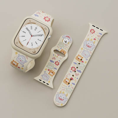 For Apple Watch Strap iwatchs8/7/6/5/4se Generation Cute Silicone Strap Niche Design Trend