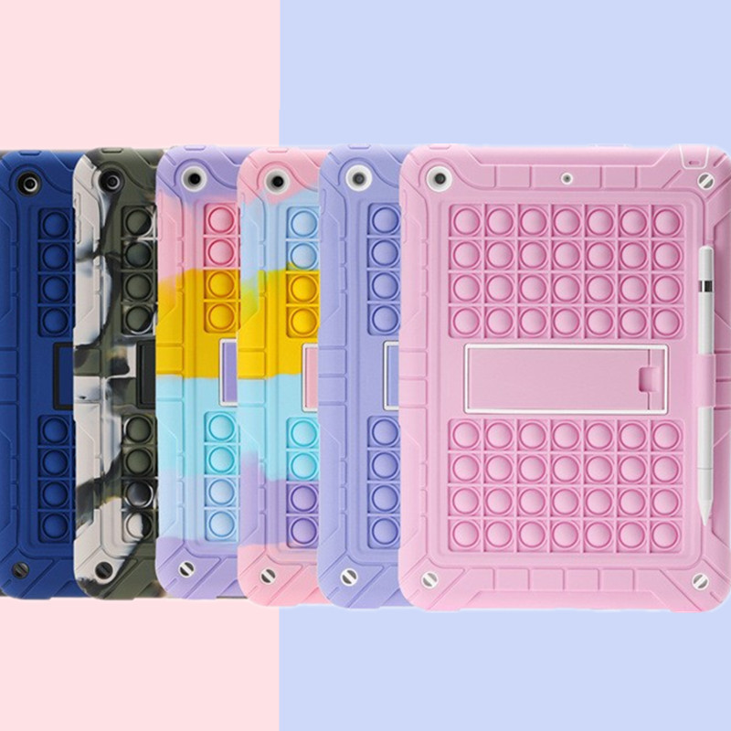 Suitable for iPad10.2 protective sleeve bracket 2020 silicone Pro11 three-proof air5 flat back shell rodent pioneer
