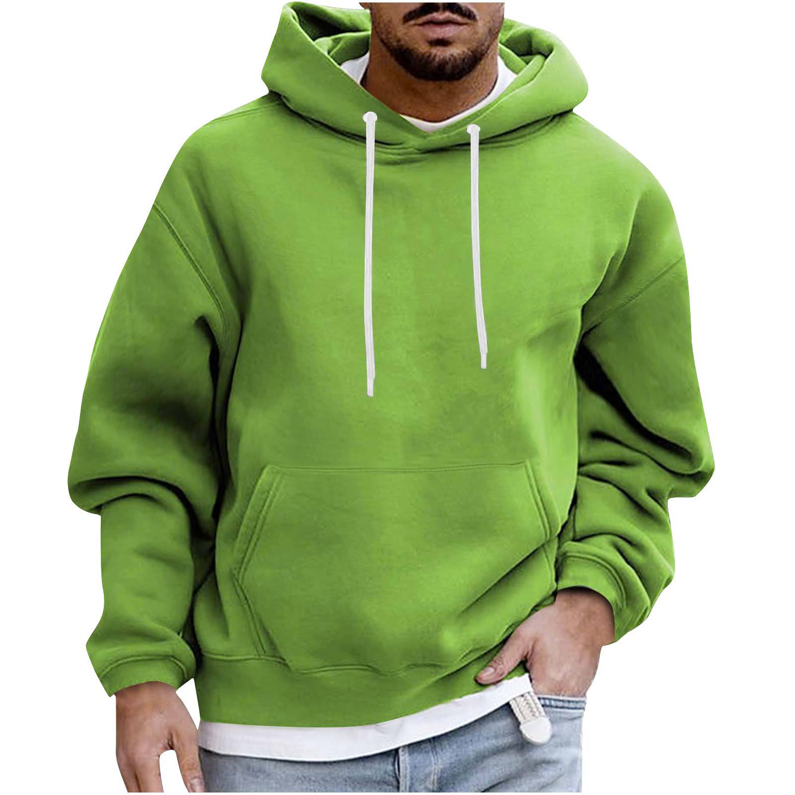 2023 Amazon new men's hoodie foreign trade cross-border loose casual fleece pocket men's hooded sweater