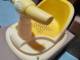 Five-star bath stool yellow (with smiley face)