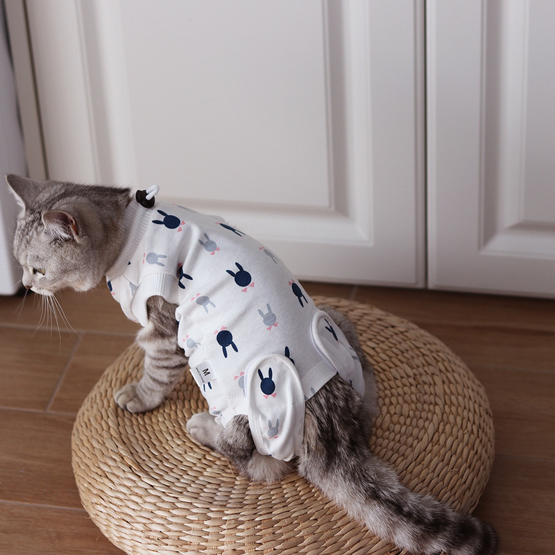 ペットの育成服は通気性があります。掴み防止手術後の服は猫の傷が回復します。|undefined
