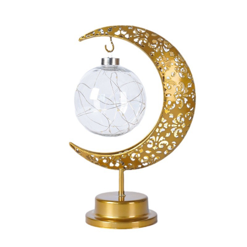 Cross-border hot LED Iron Moon light ball light star moon light holiday decorative light home atmosphere modeling light