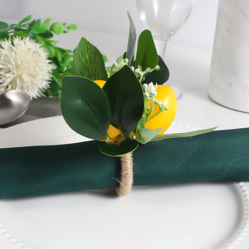 Imitation lemon napkin ring NEW fruit napkin buckle wedding decoration napkin ring Western restaurant table factory wholesale