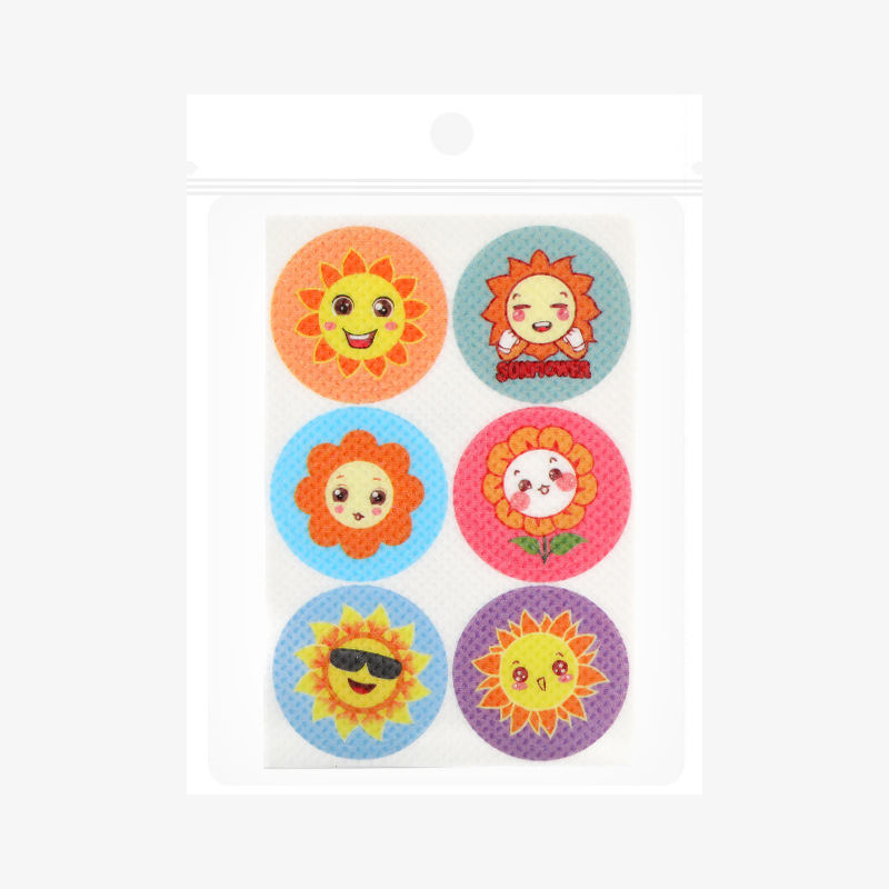 Plant Essential Oil Stickers Wholesale Summer Baby Children's Portable Cartoon Ding Ding Stickers Outdoor Camping Mosquito Repellent Mosquito Stickers