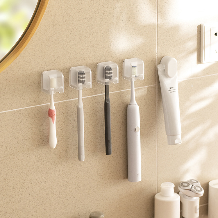 Toothbrush Rack Non-perforated Toilet Wash Cup Electric Toothbrush Holder Set Hanging Storage Household Cup Holder