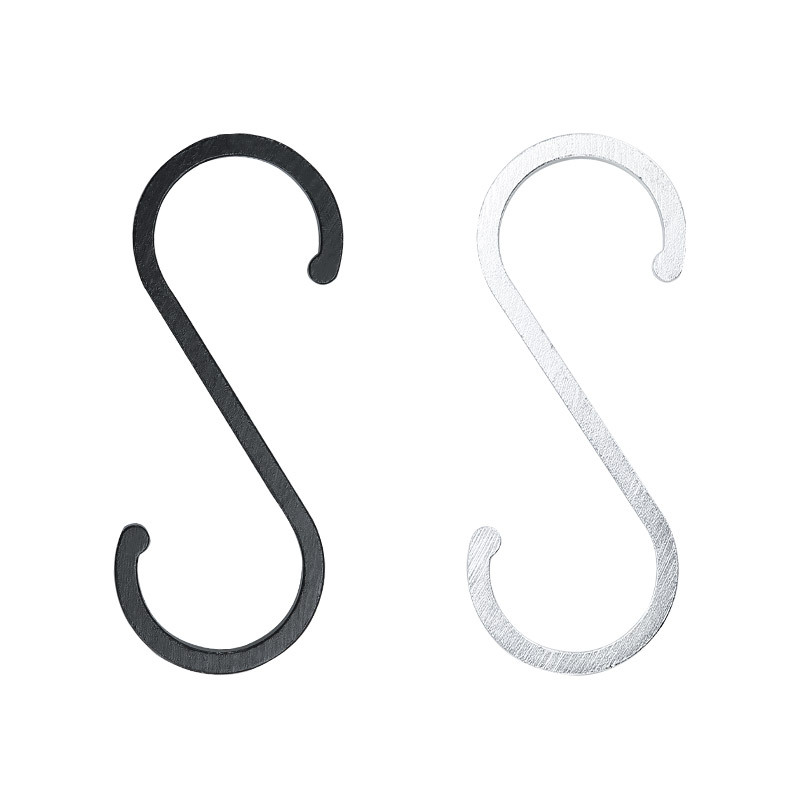 Factory Pin Space Aluminum Kitchen S-shaped Hook S-hook Towel Hook Special Hook Solid Multifunctional Black S-hook