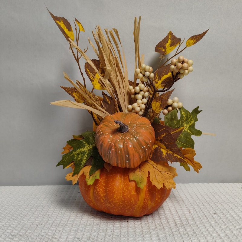 Cross-border Autumn Harvest Festival Thanksgiving Maple Leaf Fruit String Pumpkin Pot Home Decoration Props
