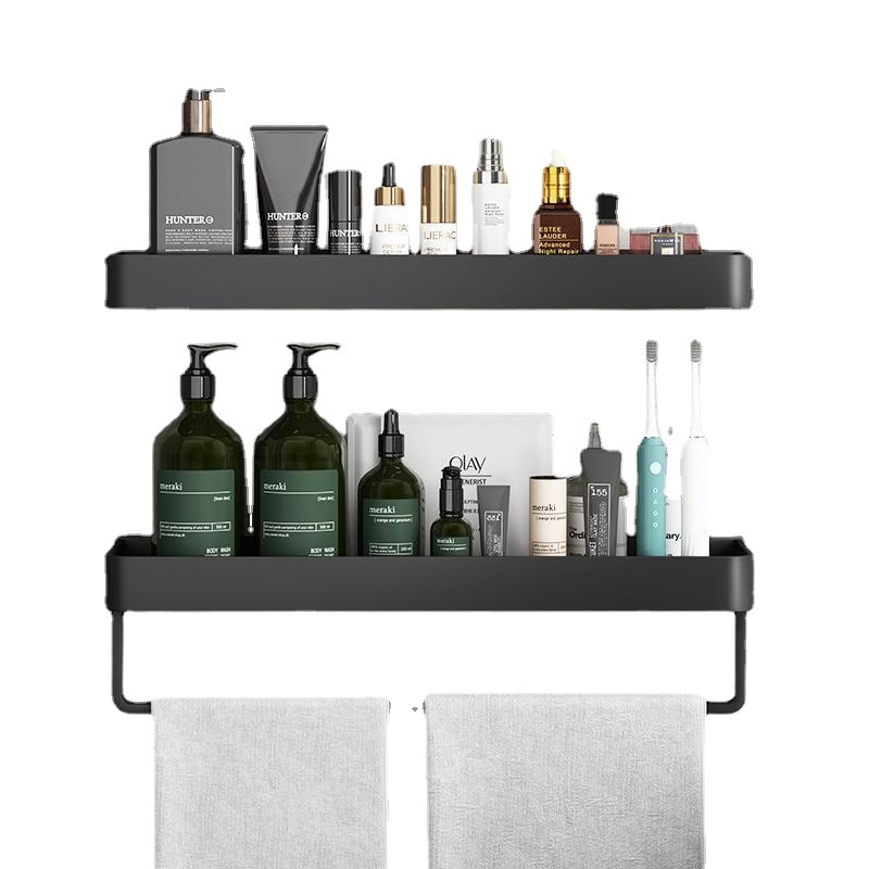 Bathroom Storage Rack Punch-free Toilet Toilet Toilet Towel Storage Rack on the Wall Bathroom Washstand Wall-mounted