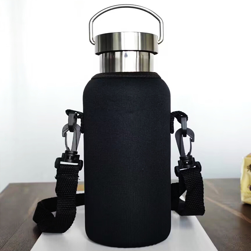 Factory wholesale buckle type thermos cup set water cup set diving fabric cup set glass cup set printable LOGO cup set