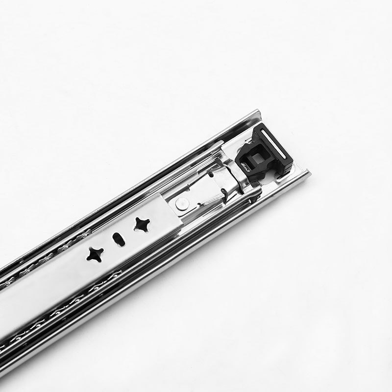 53 Heavy-duty slide rail with lock Thickened industrial slide rail with lock device Three-Section cabinet RV slide rail