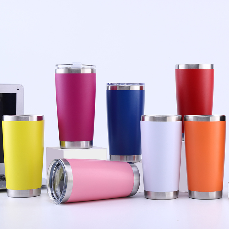 Amazon 20oz Car Cup спрей 304 кружка из нержавеющей стали большой емкости пакет для льда чашка портативная Автомобильная чашка